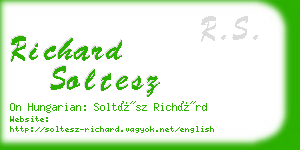 richard soltesz business card
